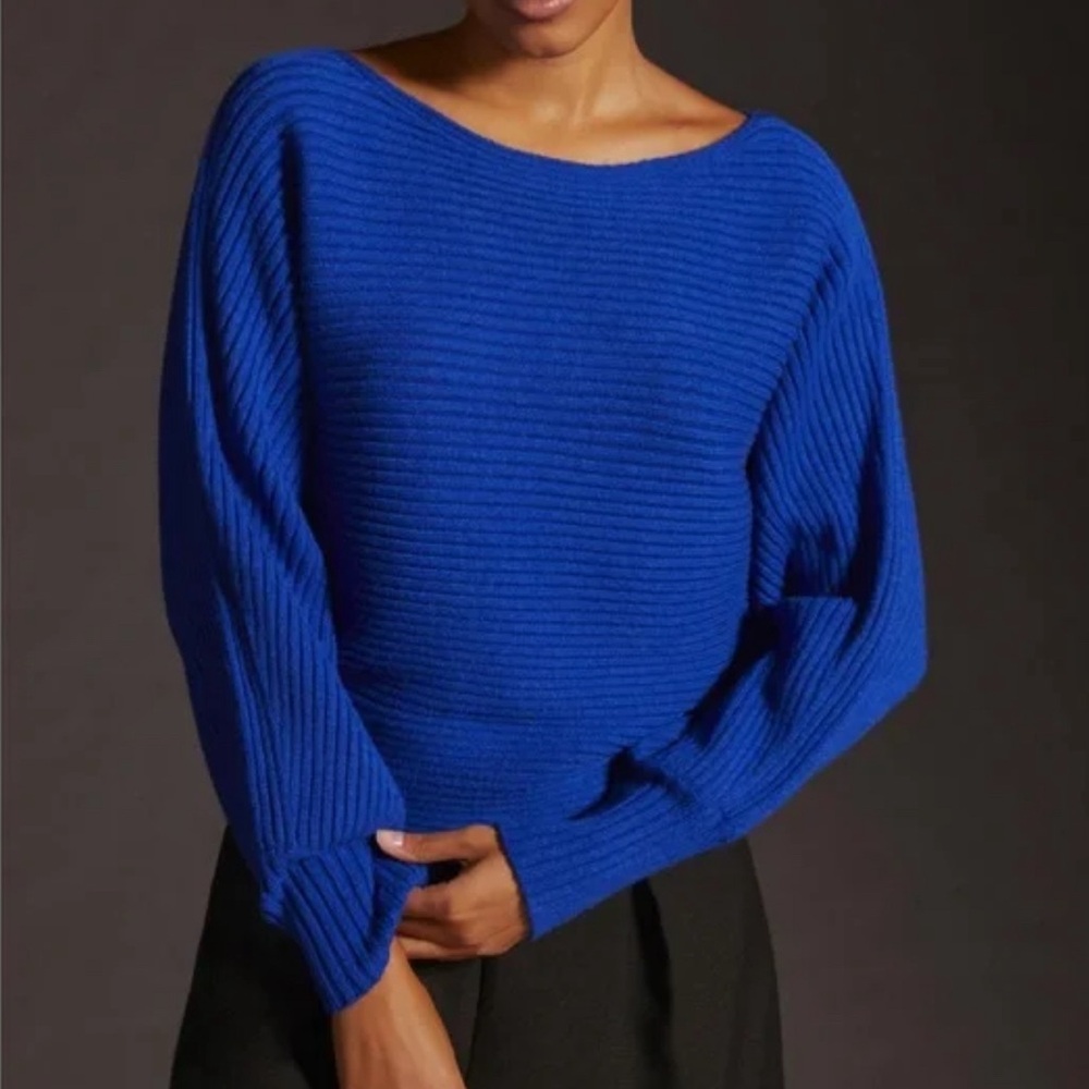 Anthropologie Ribbed Pullover Jumper Sweater Size L